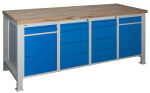 Dílenský stůl MASTER 200 x 70 cm s kontejner 2 x M4, 2 x M2