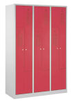 Šatní skříň "Z" 6-dveřová šedá/červená, š=500 mm